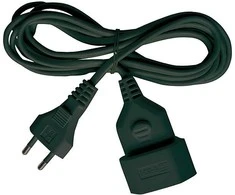 BrennenstuhlI jungtis CEE 7/16, IEC 60906-1, maks. 250 V / 2,5 A, 3 m, Juodas 1161790 / DEL-118B