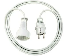 Brennenstuhl Ilgiklis, CEE 7/7, CEE 7/4 (Schuko), 2m Baltas 1168120015 / DEL-118E