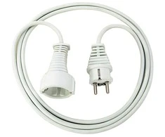 Brennenstuhl Ilgiklis, CEE 7/7, CEE 7/4 (Schuko), 2m Baltas 1168120015 / DEL-118E