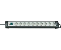 Brennenstuhl Premium-Line 10 kartų juoda/šviesiai pilka, 3 m