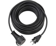 Brennenstuhl ilgiklis CEE 7/7, CEE 7/4 (Schuko), IP 44, 10m , Juodas1161450 / DEL-118R