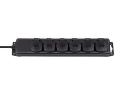 Brennenstuhl prailgintuvas 6 xCEE 7/4, 1xCEE 7/7, IP 44 , 2m , juodas 1159970 / GT-490