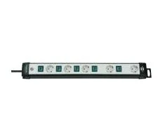 Brennenstuhl Premium Line Technics, prailgintuvas 5xCEE 7/4, 1xCEE 7/7, 5xmygtukai, 3m, apsauga nuo augintinių, juodas / pilkas1951550600 / GT-501