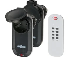 Brennenstuhl Lizdai su nuotolinio valdymo pulteliu IP44, 2 vnt.