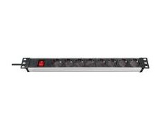Brennenstuhl Premium-Line Technic Aliuminis, 8xCEE 7/4, 1xCEE 7/7, 19 "1U, 2m, juodas / sidabras1390007018 / GT-650