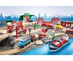 BRIO RAILWAY geležinkelio rinkinys liukso klasės, 33052