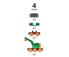 Ravensburger BRIO RAILWAY Kranas su vagonu 33698