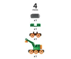 Ravensburger BRIO RAILWAY Kranas su vagonu 33698