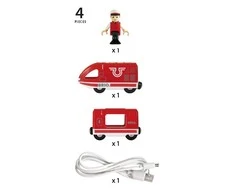 BRIO Kelioninis įkraunamas traukinys - Daugiaspalvis - Universalas - 3 m. - 4 vnt. - USB - 189 mm