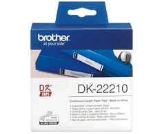 Brother Brolis | DK-22214 Nepertraukiamo ilgio popierinė etiketė | Juodas, Baltas | DK | 12 mm | 30,5 m
