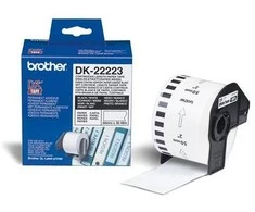 Brother Brolis | DK-22223 ištisinio ilgio popierinė etiketė | Baltas | DK | 50 mm | 30,48 m