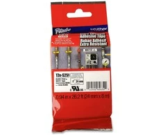 Brother | TZ-S231 Strong Adhesive Laminated Tape | Juodas on Baltas | TZe | 8 m | 1.2 cm