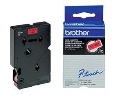 Brother P-touch TC 401;raudona/juoda (12 mm)