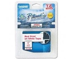 Brother | TZe-252 Laminated Tape | Raudona on Baltas | TZe | 8 m | 2.4 cm