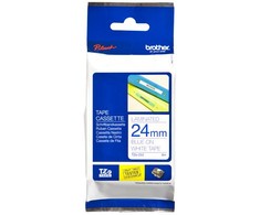 Brother TZe-253 Laminated Tape Mėlyna on Baltas, TZe, 8 m, 2.4 cm