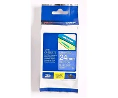 Brother | TZe-555 Laminated tape | Baltas On Mėlyna | TZe | 8 m | 2.4 cm