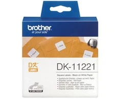 Brother Brolis | DK-11221 kvadratinė popierinė etiketė | Baltas | DK | 23 mm