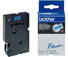 Brother TC-591 etikečių juostelė Juoda ant mėlynos