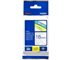 Brother TZE-243 Laminated Tape Mėlyna on Baltas, TZe, 8 m, 1.8 cm