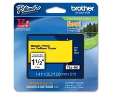 Brother | TZe-661 Laminated Tape | Juodas on Geltona | TZe | 8 m | 3.6 cm