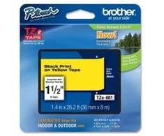 Brother | TZe-661 Laminated Tape | Juodas on Geltona | TZe | 8 m | 3.6 cm