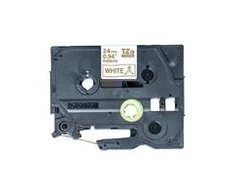 Brother TZE-R254 TAPE 24MM/Baltas ON GOLD