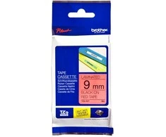 Brother | TZe-421 Laminated Tape | Juodas on Raudona | TZe | 8 m | 9 cm