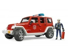 BRUDER 1:16 Jeep Wrangler gaisrinės automobilis su ugniagesiu, 02528