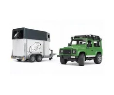 BRUDER džipas Land Rover su arklių priekaba 02592