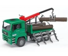 BRUDER 1:16 miškovežis MAN Metsaveo su kranu, 02769