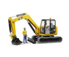 Bruder Minikoparka CAT BR-02466 geltona