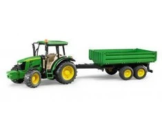 Bruder – John Deere 5115 M su apverčiama priekaba (02108)