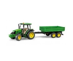 Bruder – John Deere 5115 M su apverčiama priekaba (02108)