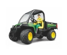 BRUDER mažas traktorius John Deere Gator XUV 855D su vairuotoju, 02490