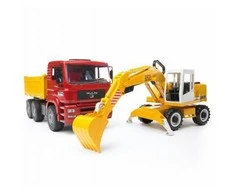BRUDER statybinis sunkvežimis MAN TGA ir ekskavatorius Liebherr, 2751