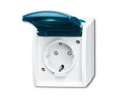 ABB BUSCH JAEGER 2083-0-0842 - CEE 7/3 - 2P+E - Mėlyna - Baltas - IP44 - 250 V - 16 A