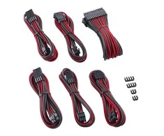 CableMod PRO ModMesh Cable Extension Kit – carbon/raudonos spalvos