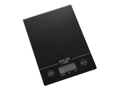 Adler | Virtuvinės svarstyklės | Adler AD 3138 | Maksimalus svoris (talpa) 5kg | Graduacija 1 g | Ekrano tipo LCD | Juodas
