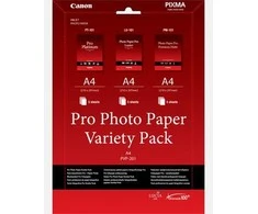 Canon PVP-201 „Pro“ fotopopieriaus įvairių spalvų pakuotė, A4 formato – 15 lapų, lazerinis/rašalinis, A4 formato, balta, 15 lapų, PIXMA MP272, PIXMA MP480, PIXMA MP490, PIXMA MP499, PIXMA MP600, PIXMA MP640, PIXMA MX455, PIXMA MX474..., 210 mm