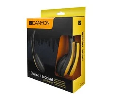 Ausinės su laidu Canyon HSC-1, Juodos/Geltonos spalvos