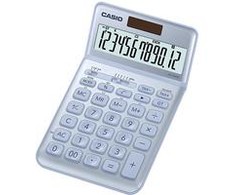 Stalinis skaičiuotuvas CASIO JW-200SC, blizgi melsva sp.