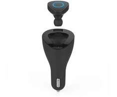 CELLY BLUETOOTH HEADSET + CAR CHARGER Juodas