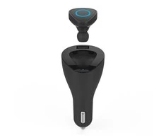 CELLY BLUETOOTH HEADSET + CAR CHARGER Juodas