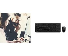 CHERRY DW 3000 klaviatūra Radijo dažnio belaidė QWERTY Anglų (JAV) Juoda