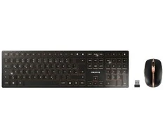 CHERRY DW 9000 SLIM klaviatūra RF belaidė + Bluetooth QWERTY Anglų (JAV) Juoda