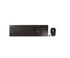 Klaviatūra CHERRY DW 9100 SLIM rinkinys su pele, Bluetooth + radijas, FR išdėstymas, juoda / bronzinė
