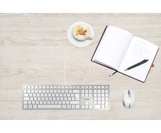CHERRY KC 6000 SLIM klaviatūra USB QWERTZ Vokiečių Sidabras