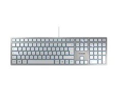 CHERRY KC 6000 SLIM klaviatūra USB QWERTZ Vokiečių Sidabras
