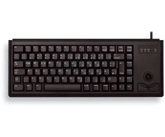 Klaviatūra CHERRY G84-4400 Compact ML jungikliai, integr. Trackball, DE-išdėstymas, PS/2, juodas
