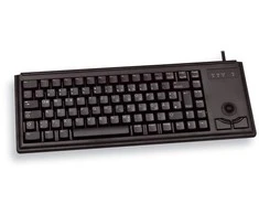 Klaviatūra CHERRY G84-4400 Compact ML jungikliai, integr. Trackball, DE-išdėstymas, PS/2, juodas